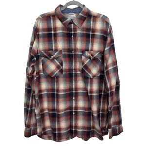 Carhartt Shirt Western Pearl Snap Men XL Cotton Cowboy Cowgirl Country Prairie